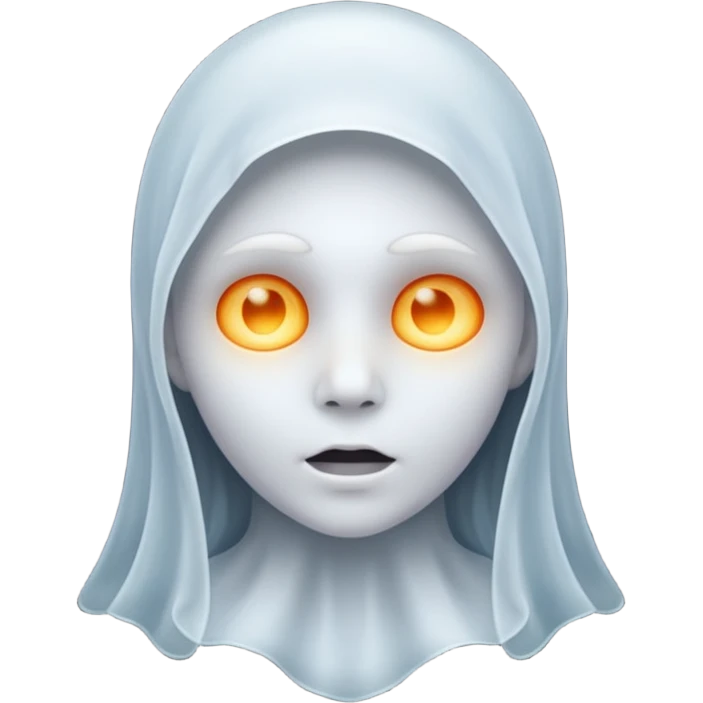 realistic ghost without a face emoji