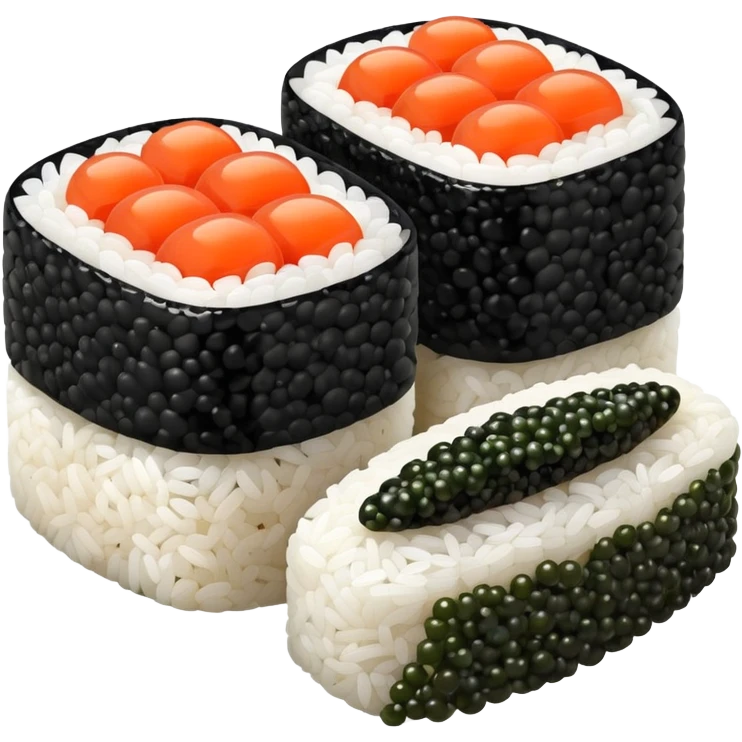 Caviar sushi, one  emoji