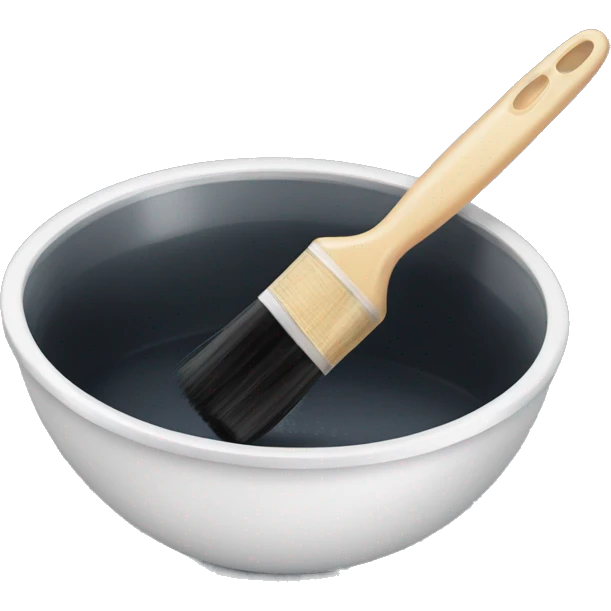 Empty hair dye bowl and brush emoji