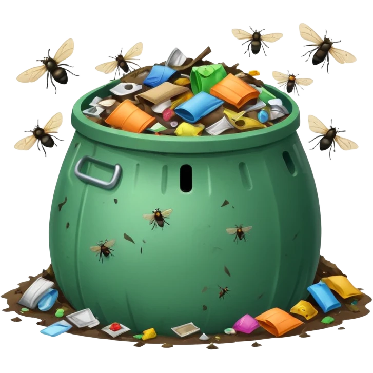 Dirty with flies  emoji