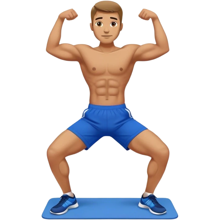 glute-bridges-exercise guy with blue shorts  emoji
