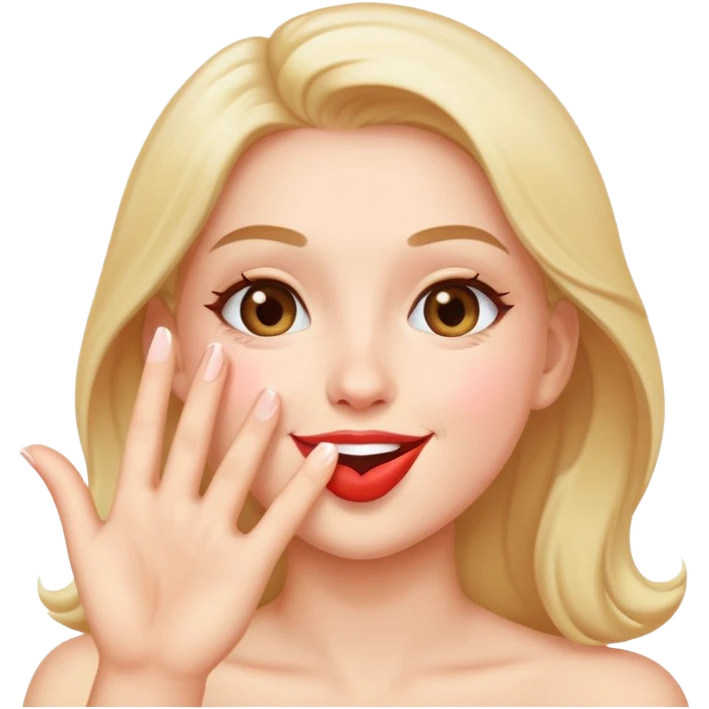 Someone blowing a kiss emoji
