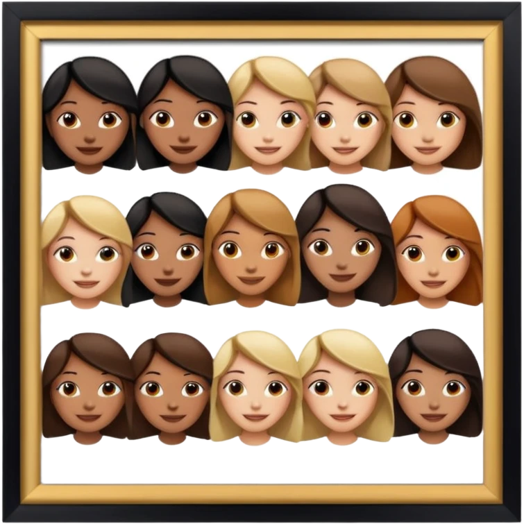 multiple girly framed photos emoji
