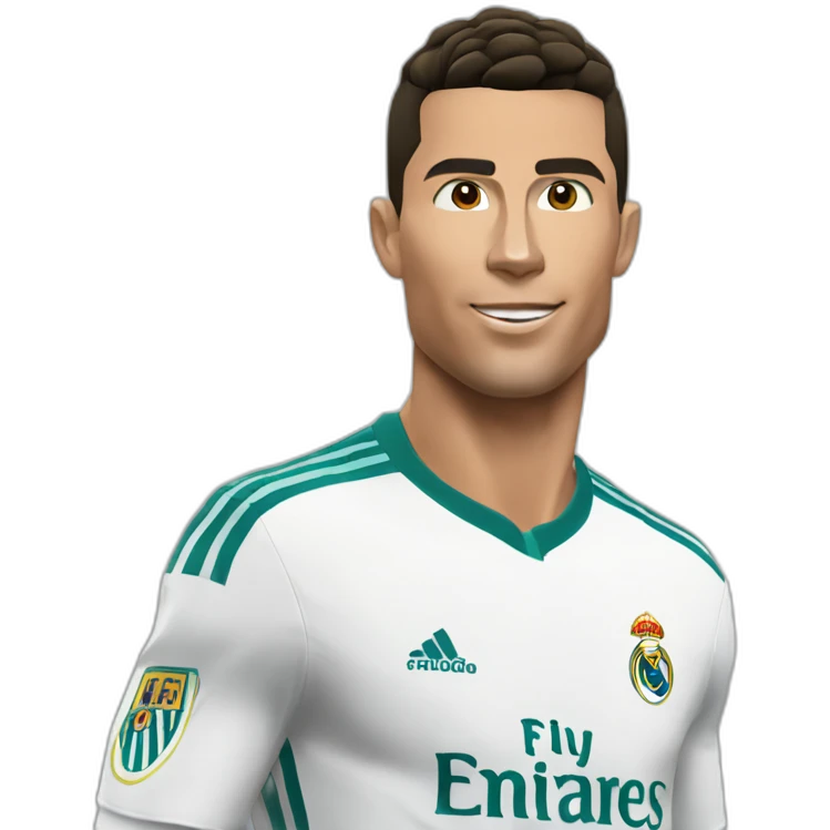 Cristiano Ronaldo doing de the suii emoji