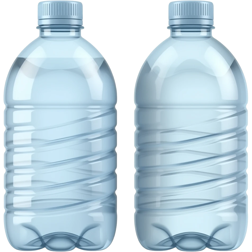 Hazme una botella de agua sin bordes y sin etiqueta emoji