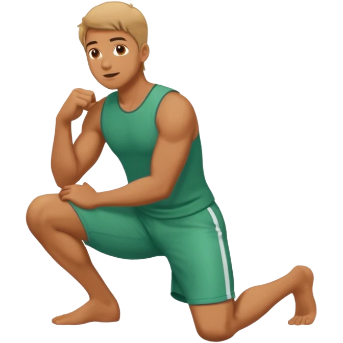 1 man are kneeling side emoji