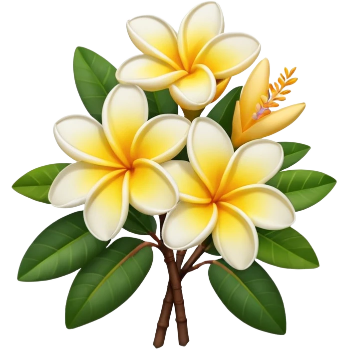 Make a bouquet of plumerias   emoji