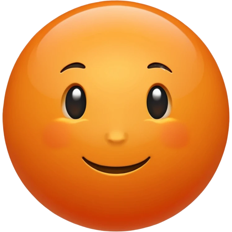 bright-orange sphere emoji