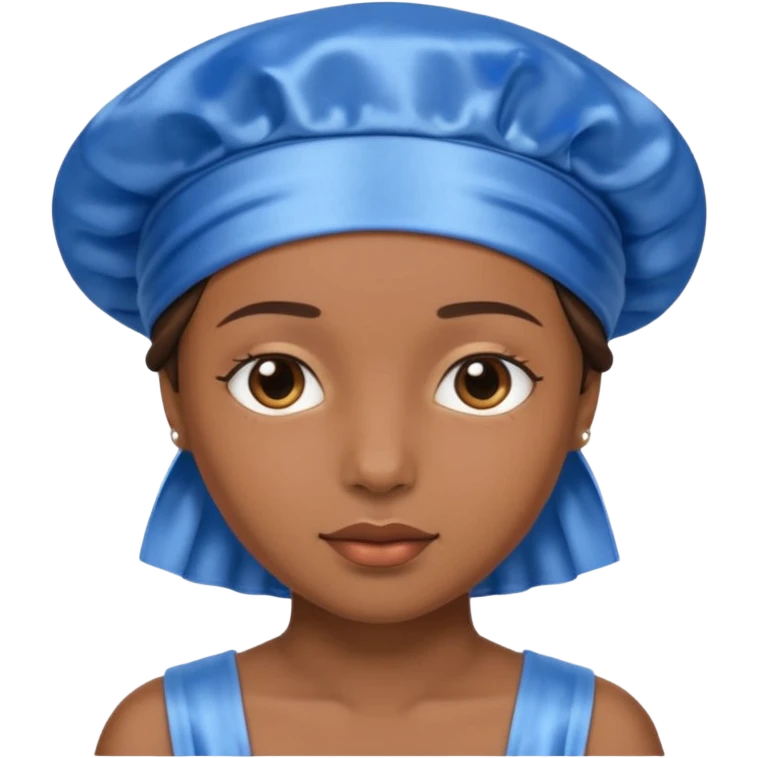  Satin sleep Bonnet emoji brown skin  emoji