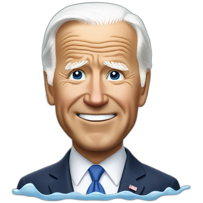 Joe Biden dripping wet emoji