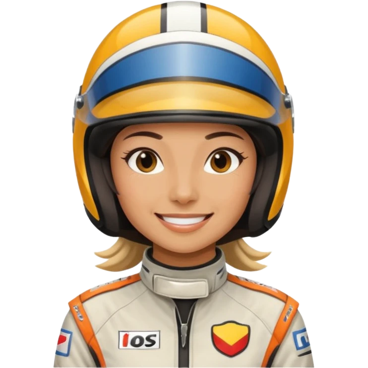 female racing car driver emoji