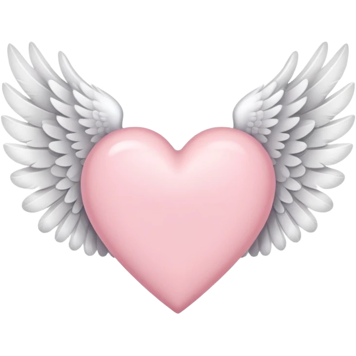 a soft pink heart with wings emoji