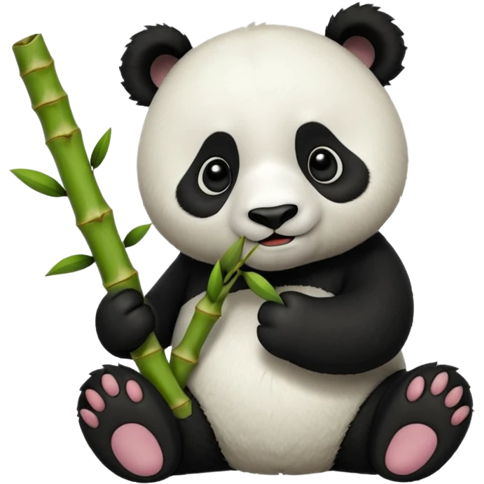 Panda eating bamboo emoji