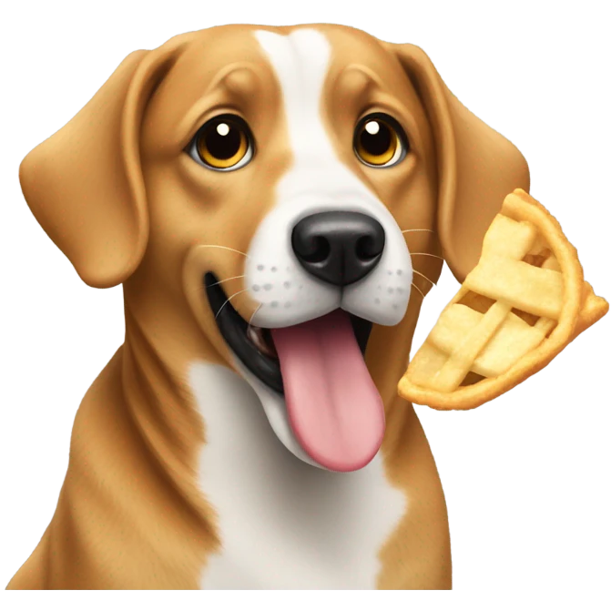 dog eating crisps  emoji