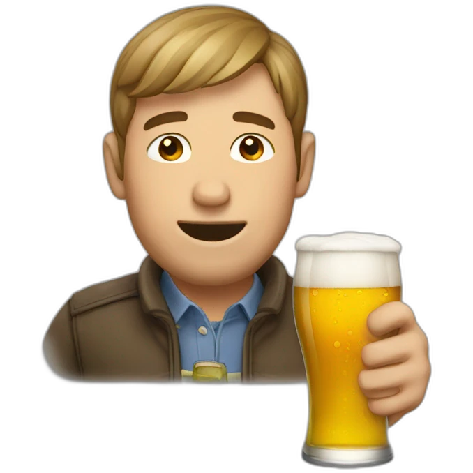 Man drinking beer emoji