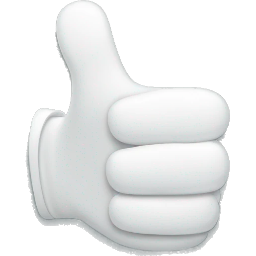 Thumbs up with white glove on emoji