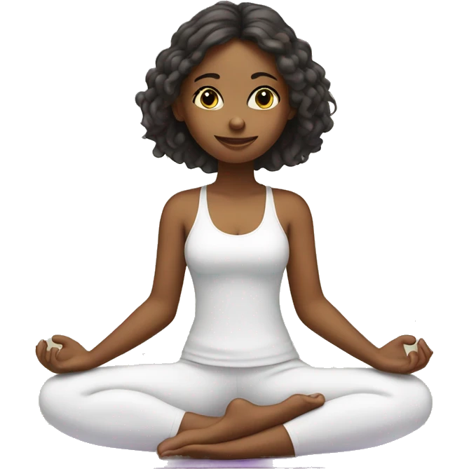 girl in butterfly yoga pose emoji