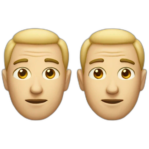man with two heads emoji