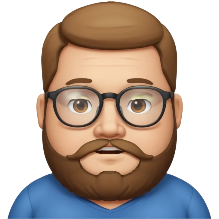 I want an emoji of a chubby person with glasses and a beard emoji