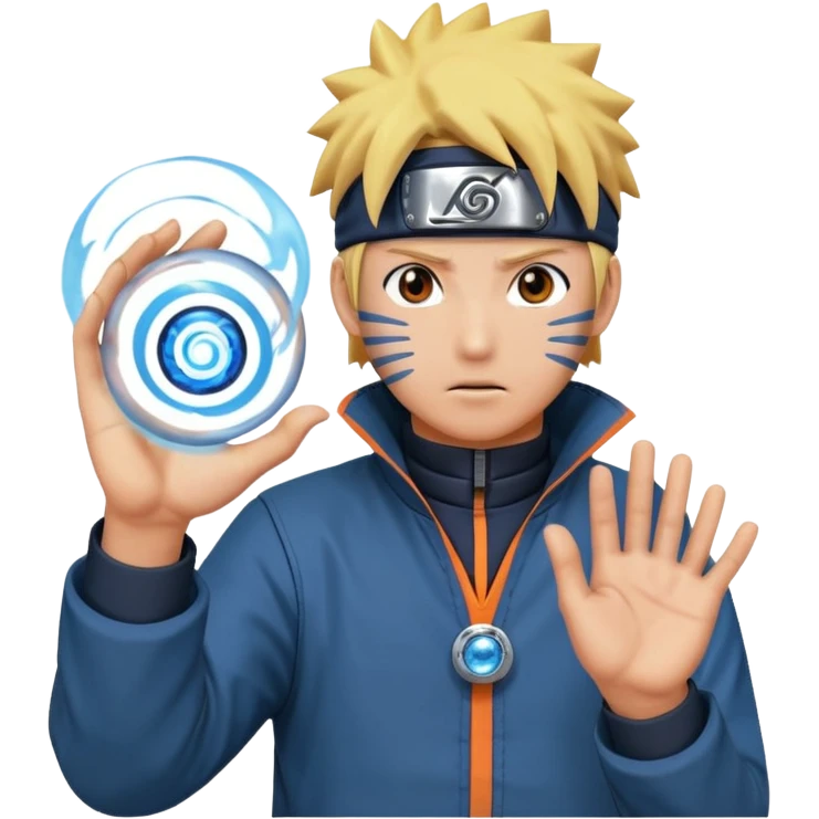 Naruto Holding a Rasangen in hand emoji