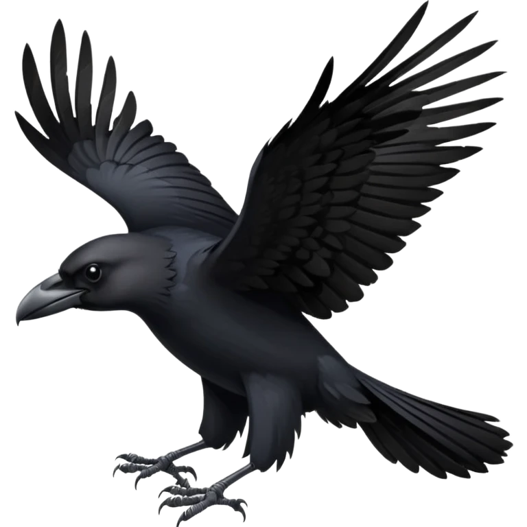 flying crow emoji