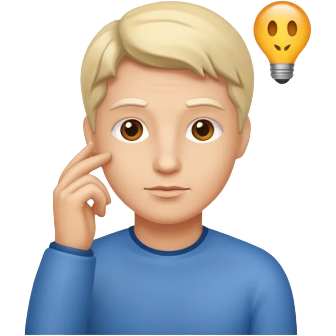 logical thinker, one person emoji