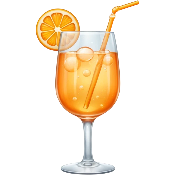 spritz in a glass with no orange emoji