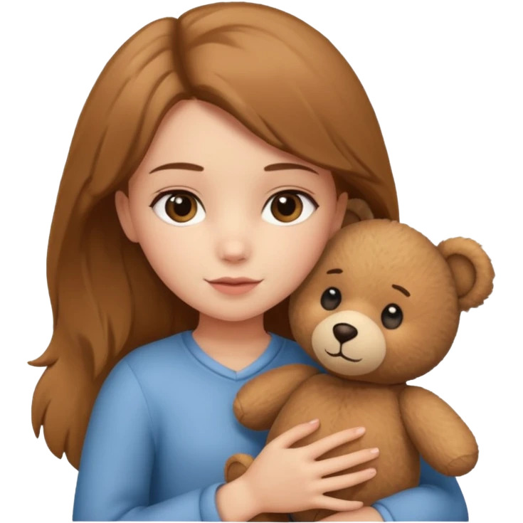  girl with bear  emoji