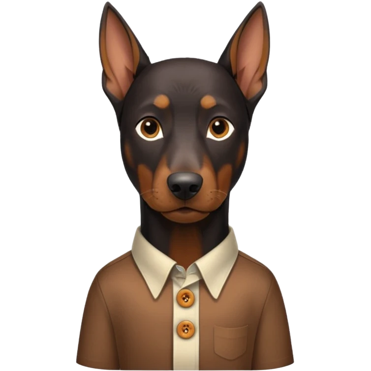 Doberman with clothes on emoji