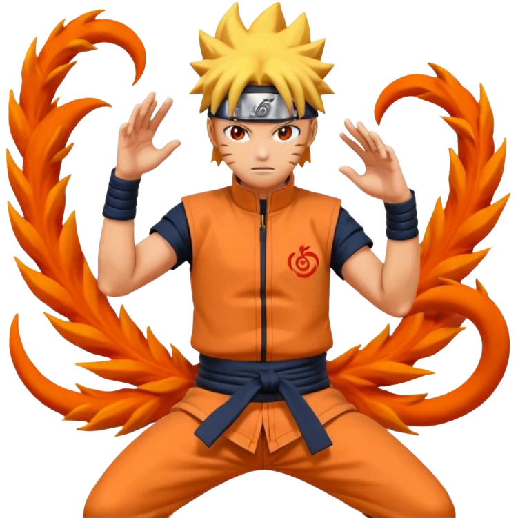Naruto on pose kurama 4 tails emoji