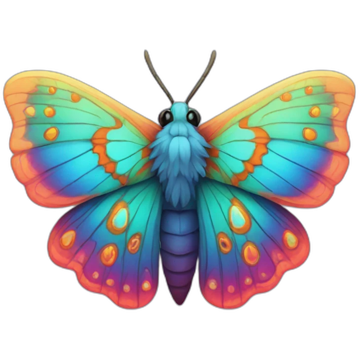 psychedelic-colorful-moth emoji