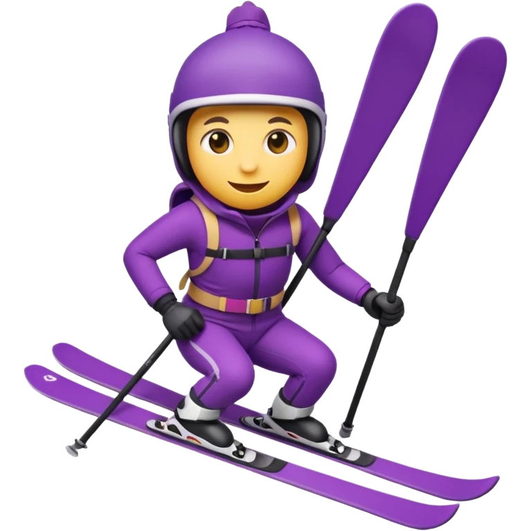 The skiing emoji with the eggplant emoji sticking out  from its crotch area emoji