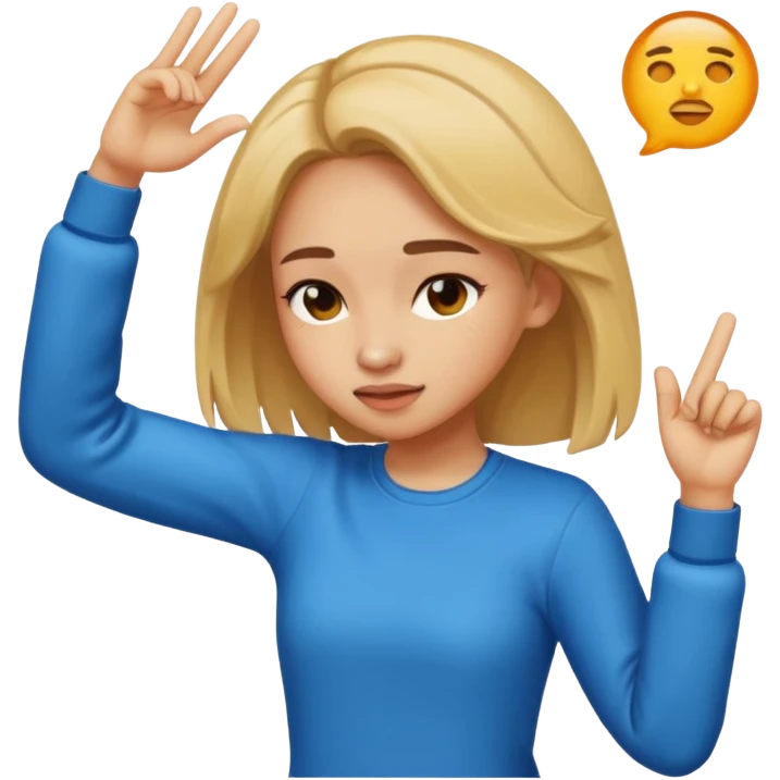 Girl dab emoji