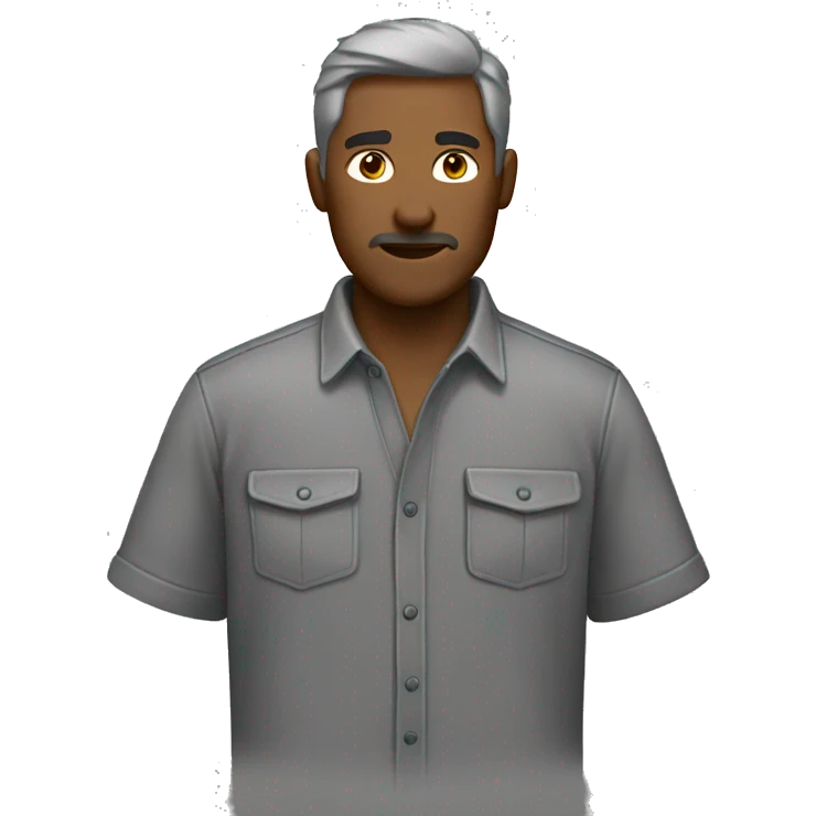 Rugged gray shirt emoji