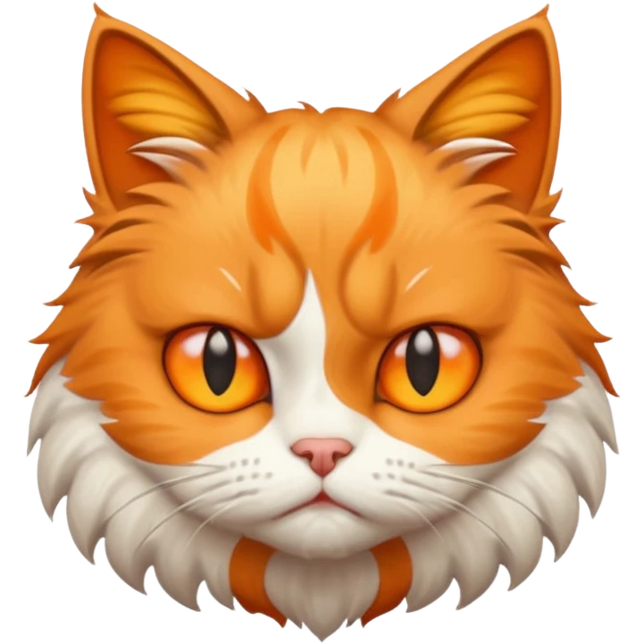 a cat is sad and mad emoji
