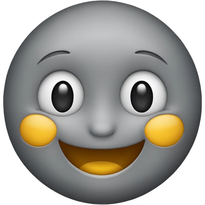 happy face emoji  grey colored emoji