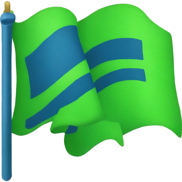 Bandera azul y verde  emoji