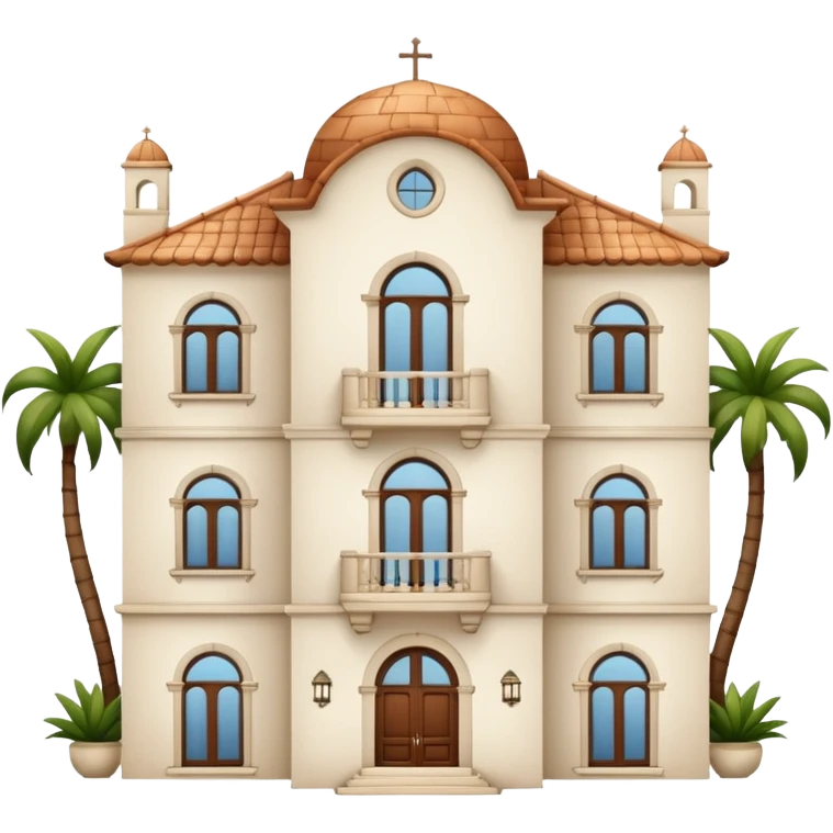 white 3 floor luxurious villa emoji