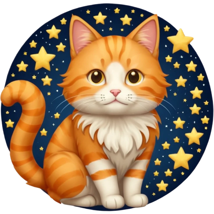 Gato con estrellas emoji