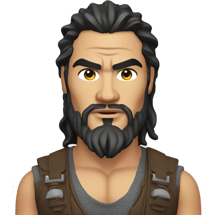 realistic jason momoa wearing vest emoji
