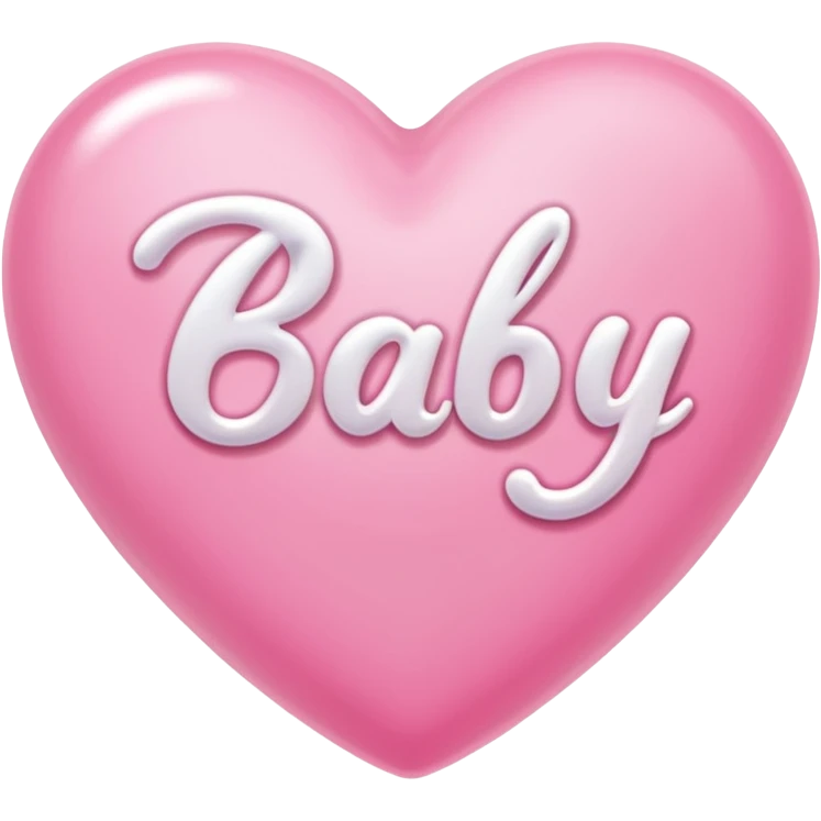 pink heart that says baby emoji