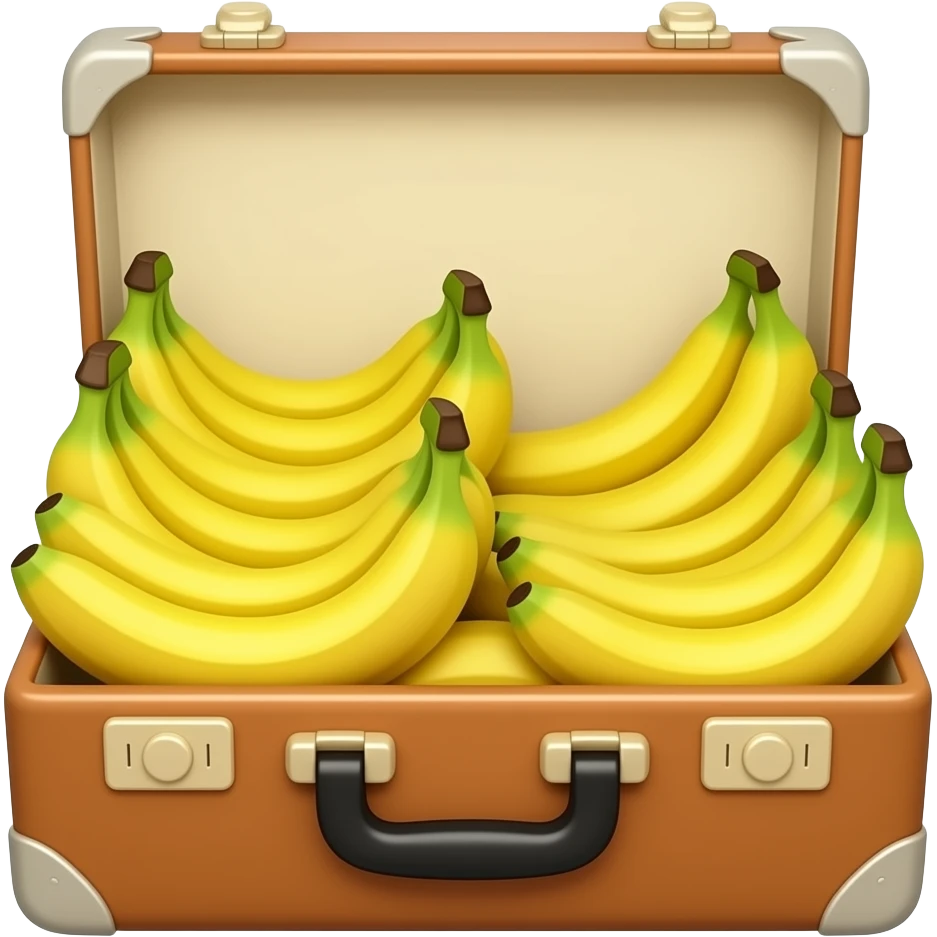 Faça um emoji de uma mala cheia de banana emoji
