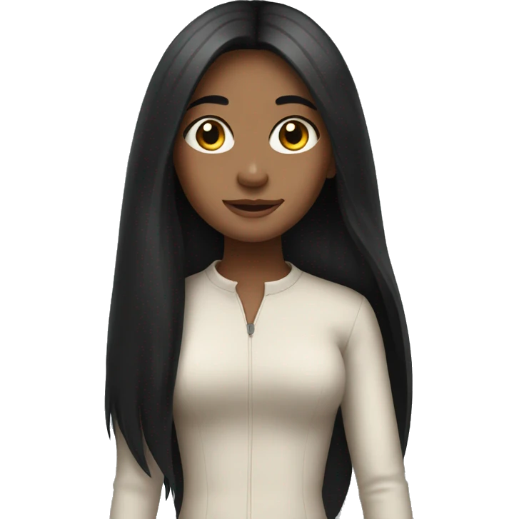 girl with long black hair emoji