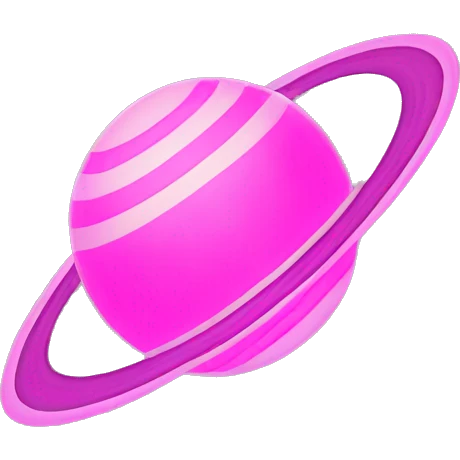 pink saturn  emoji