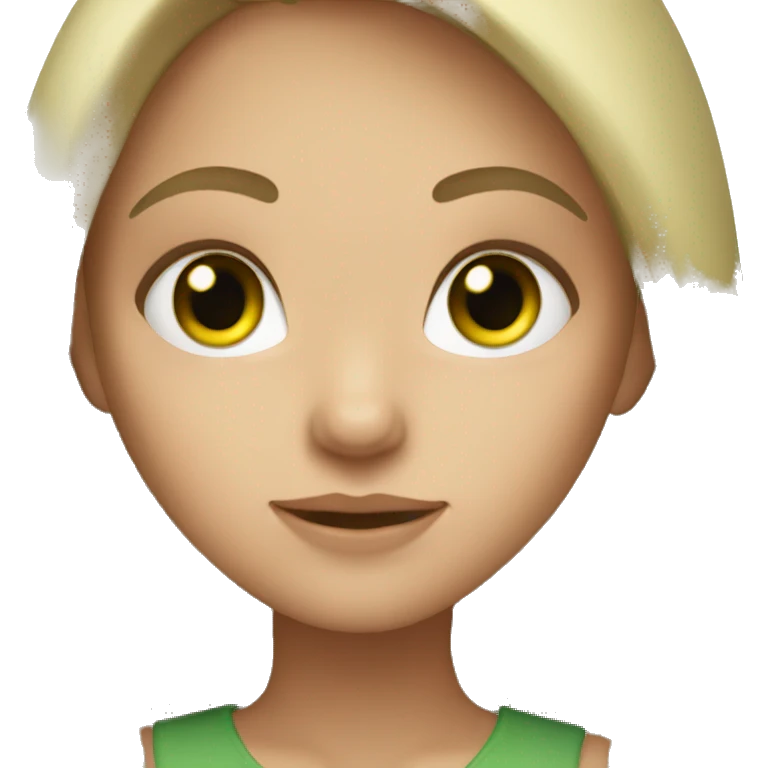 Girl with green eyes and dark blonde hair emoji
