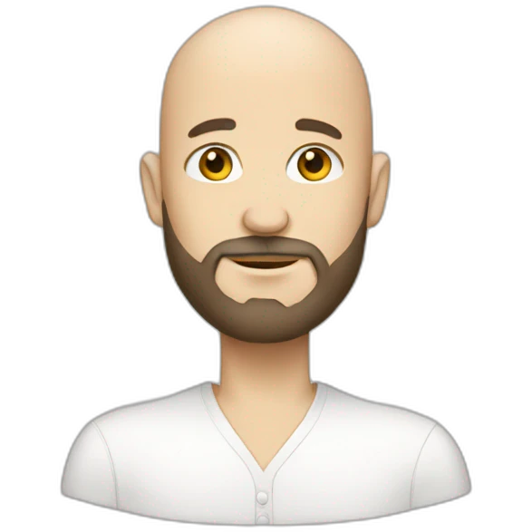 bald white musician with beard emoji