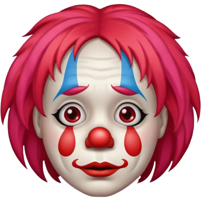 very sad clown emoji