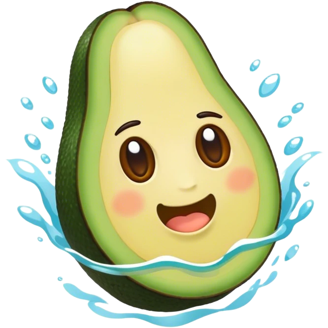Avocado swimming emoji