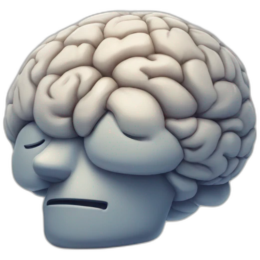 brain taking a nap emoji