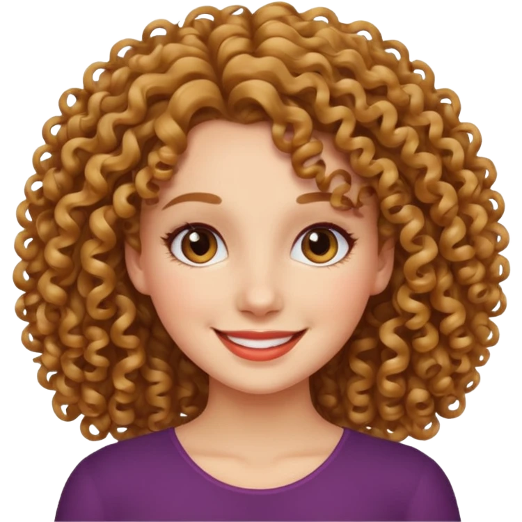 curly haired beautiful lady  emoji